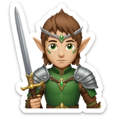ESO male wood elf warrior sticker
