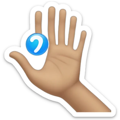 emoji with a hand showing zero sticker