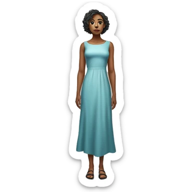 woman full length in dress photorealistic serious sticker