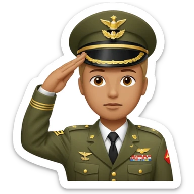 military salute sticker