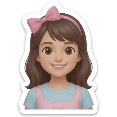 girl in bow sticker