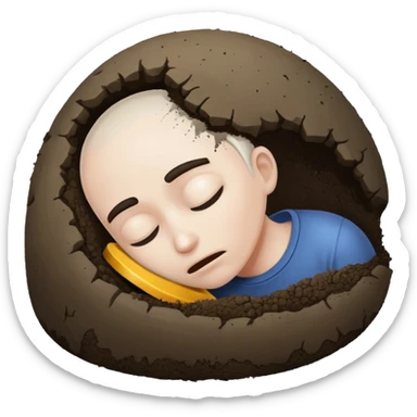 Burying head sticker