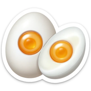 2 whole eggs rotated slightly sticker