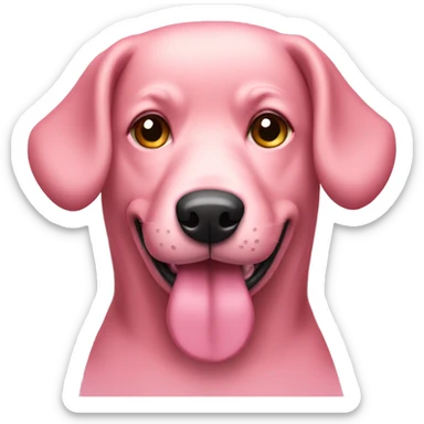 Pink dog  sticker