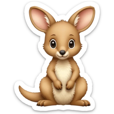 cute baby kangaroo joey sticker