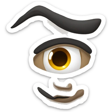 rock liftin left eye brow up  sticker