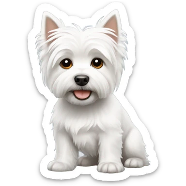 white west highland terrier small dog sticker