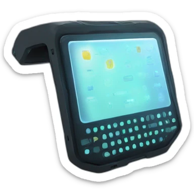 futuristic dark Personal Cloaking Device pad with buttons and switchers sticker