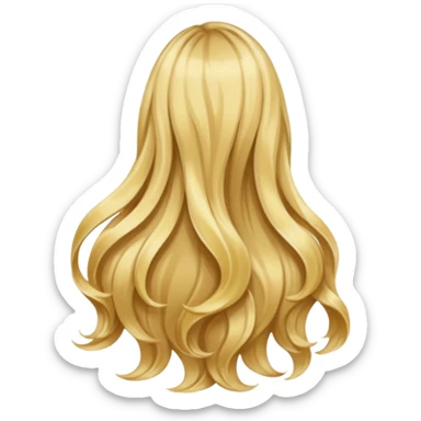 back view of long blonde hair sticker