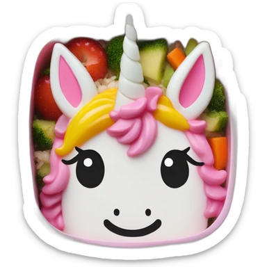 Unicorn bento box sticker