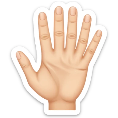 Une main avec 5 doigts et les deux doigts du milieu sont les seuls à ne pas être recourbés sticker