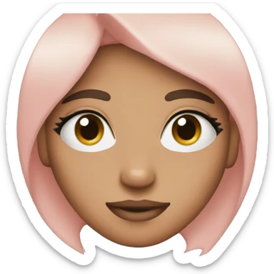 Blush eyeroll sticker