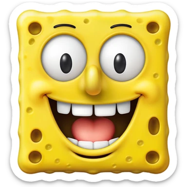 goofy spongebob  sticker