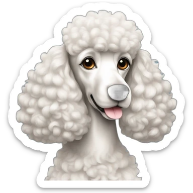 Elegant poodle sticker