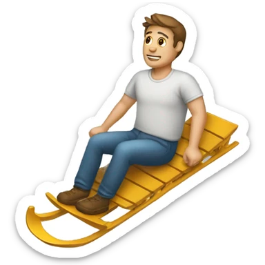 Homme qui descend un toboggan sticker