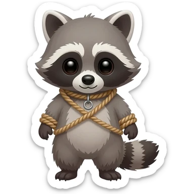 Cute Racoon BDSM sticker