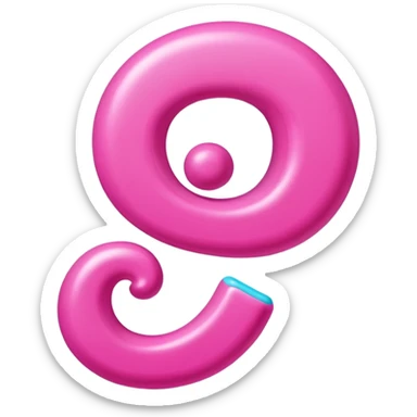 mix color pinks letter p sticker