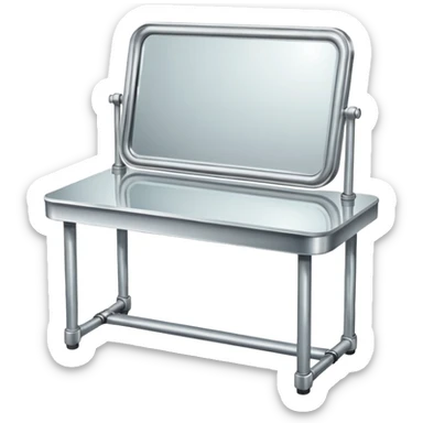 table with mirror sticker