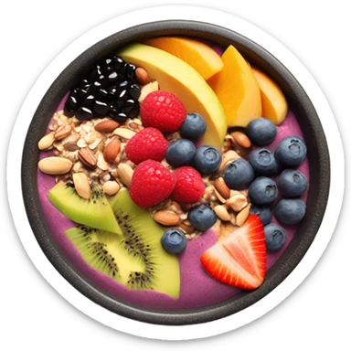 Black smoothie bowl sticker
