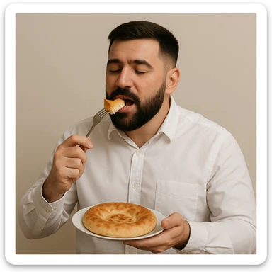 birinchidagi odamni yuziga 2 rasmdagi odamga juda uxshatib chizib bergin xuddu shunday non yen utirganini sticker