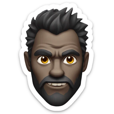 werewolf with a sharp jaw line sticker