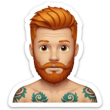 Ginger Tattooed Man sticker