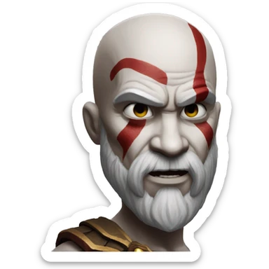 Kratos from god of war sticker