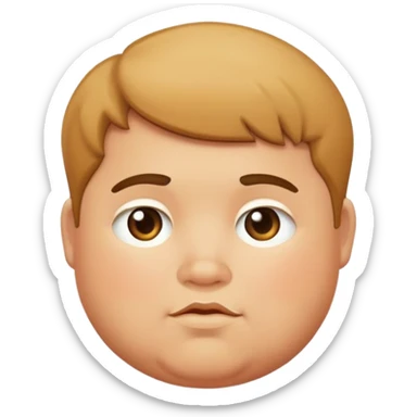 fat carmel toned boy  sticker