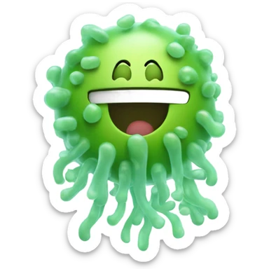 Bacteria with a smile sticker