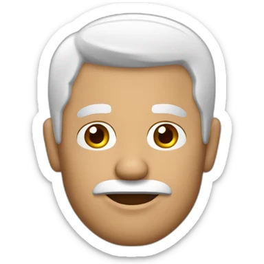 Hombre blanco de 43 años de pelo marroncon chiva sticker