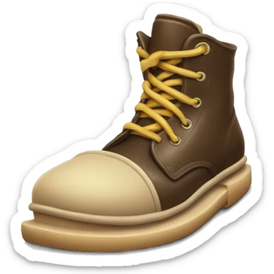 sole of foot with man sticking tongue out next to it sticker