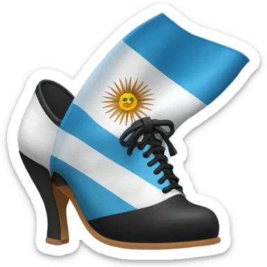 shoes witch argentina flag  sticker