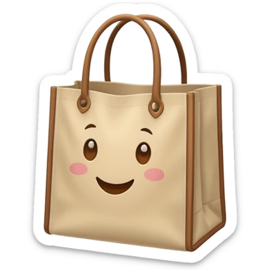 cartoon market bag, do not add stripes and make it empty sticker