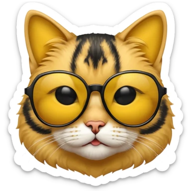Güneş gözlüğü takan kedi sticker