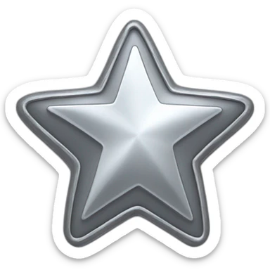 Silver star coin sticker