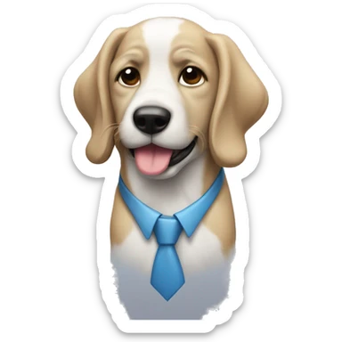 Un perro con una corbata sticker