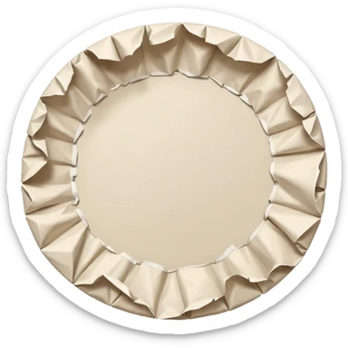crumpled paper circle sticker