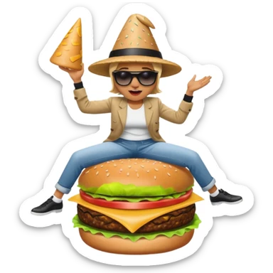  twerking on a burger cuh sticker