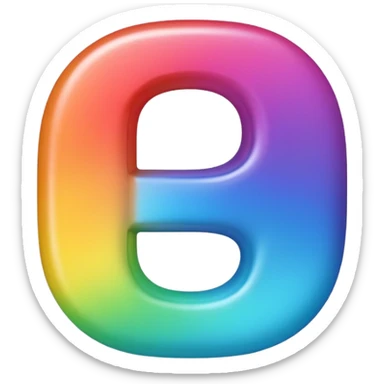 Letter G rainbow sticker