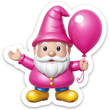   jeff koons style SPAM garden gnome inflatable balloon art sticker