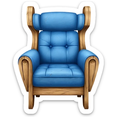 Blue chair sticker