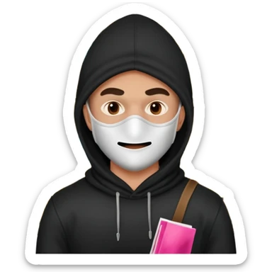 Guy robbing a store sticker