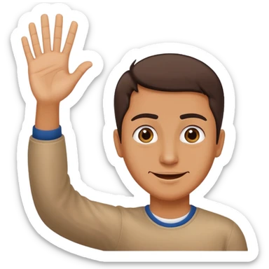 a humorous emoji of a person waving their hand saying 'nah', fitting Turkish humor style, playful expression sticker