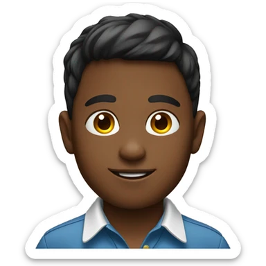 Kid wearing a collared shirt sticker