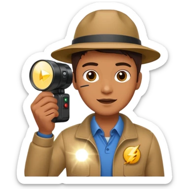 Photographer with flash speedlight sticker