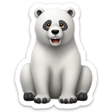 Drei süße Bären in einer Reihe: ein Eisbär, ein Braunbär und ein Schwarzbär  sticker