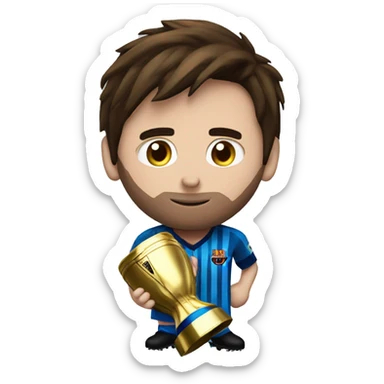 Messi con la copa  sticker