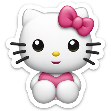 hello kitty heart sticker