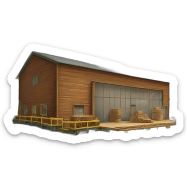 modern lumber factory sticker