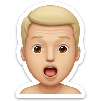 guy breathing with mouth sticker